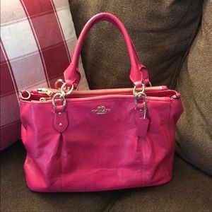 Coach Colette satchel- Pink Ruby